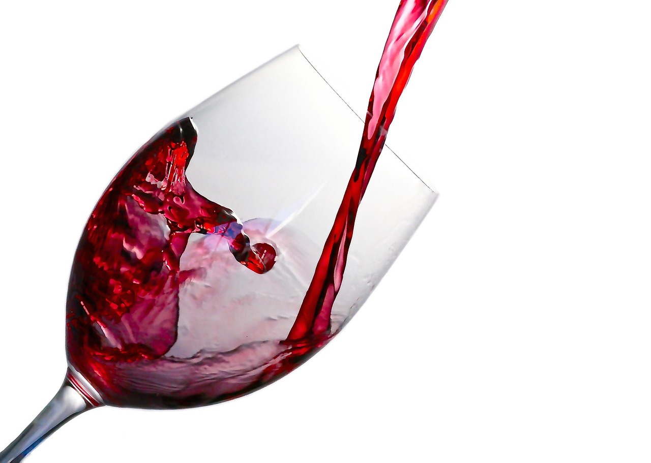 Close-up of a wine bottle and glass
